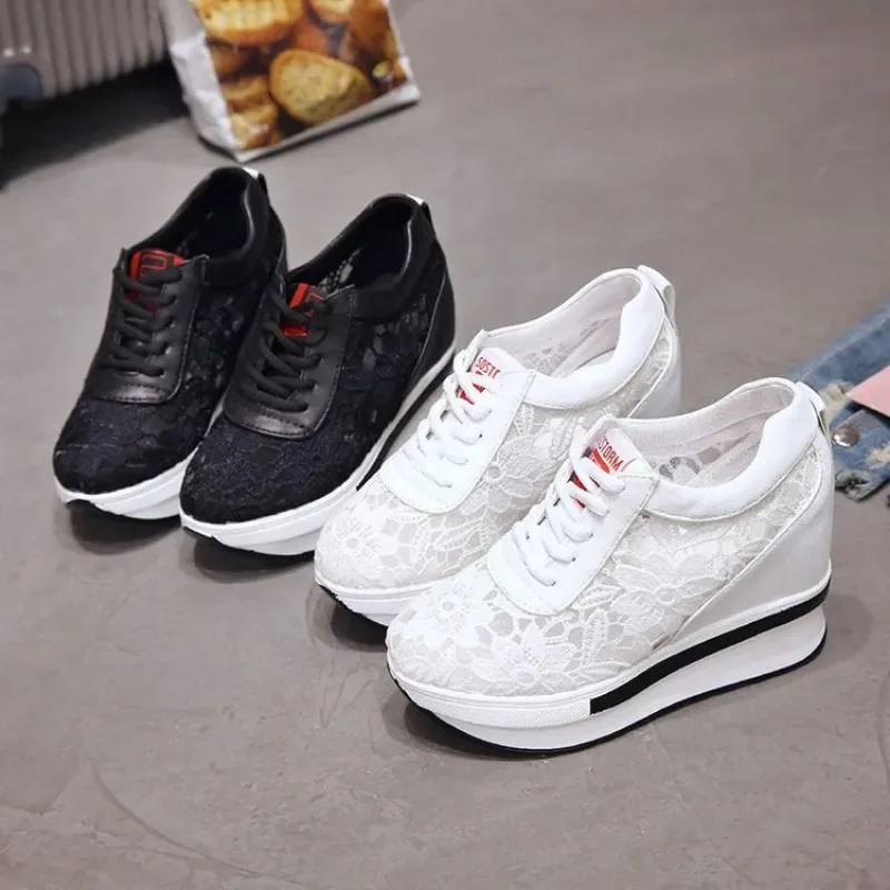 

2023 Fashion Platform Shoes for Women Summer Comfortable Outdoor Heels Women's Lofers Casual Hollow Out Breathable Tennis Shoes