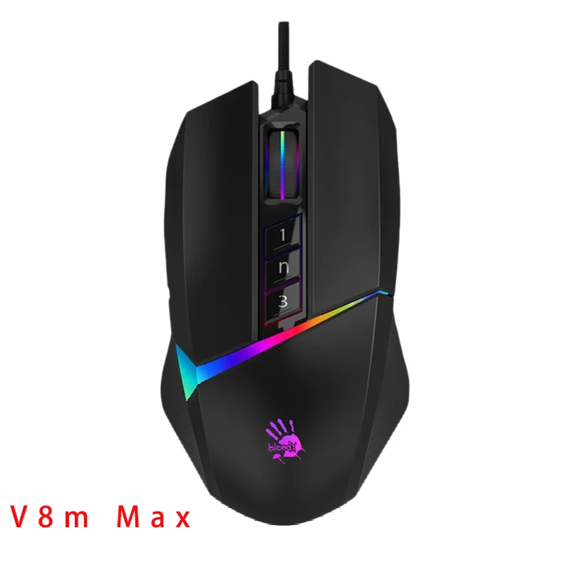 a70a90v8mv8mmaxw70 max bloody professinal wired gaming mouse 4000 dpi pc laptop minecraft macro definition programming mice free global shipping