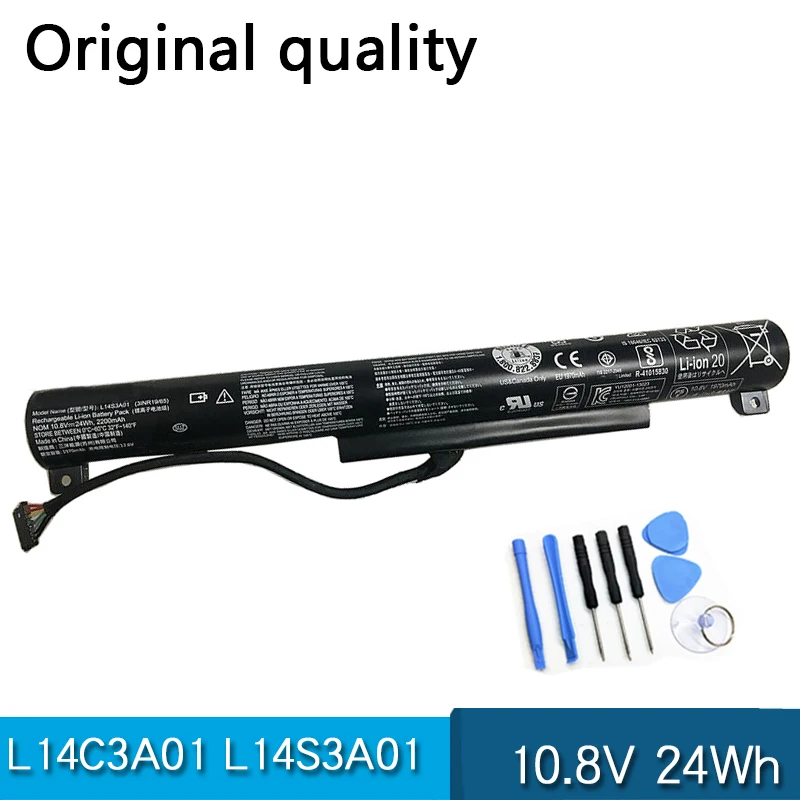 Новый аккумулятор L14C3A01 L14S3A01 10 8 в 24 Втч для ноутбука Lenovo IdeaPad 100-15IBY 80MJ001CGE 80MJ00GBGE