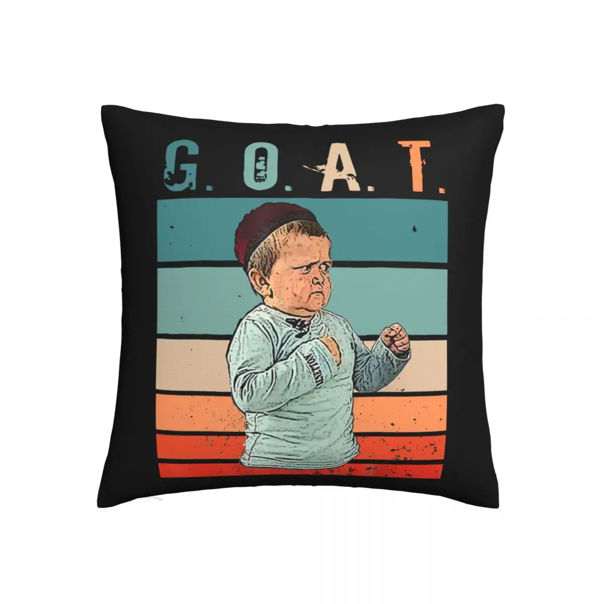 Тканевый чехол для подушки Hasbullas с принтом козы Подарочный квадратный дома 40x40 см