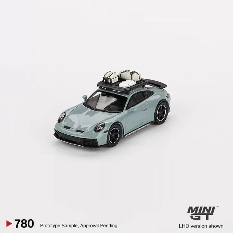 Модель автомобиля MINIGT 1:64 911 литой под давлением из сплава козырек Dakar зеленый