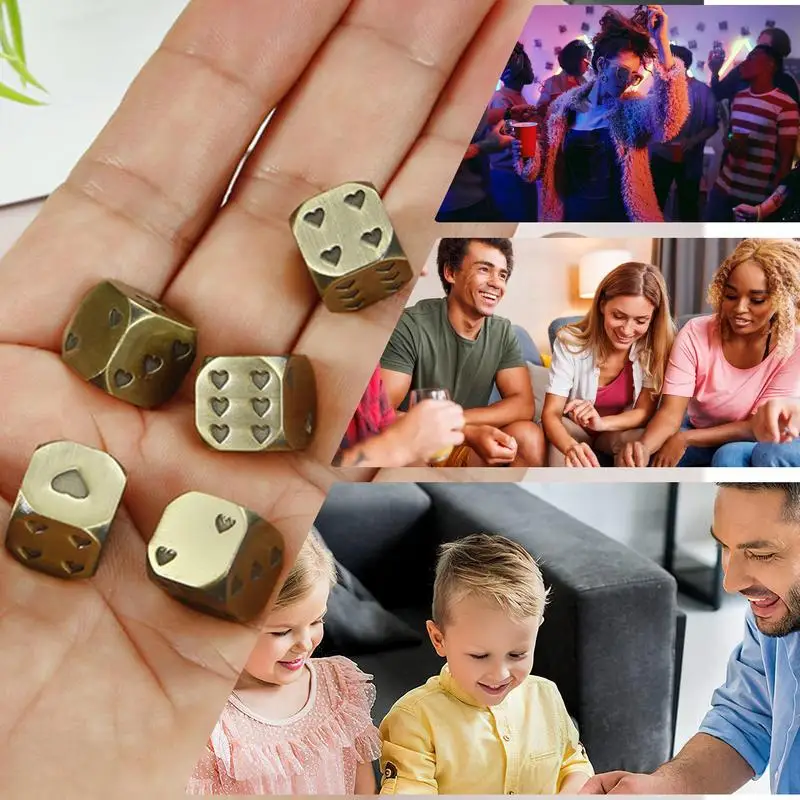 Ролевые игральные кости Развлекательные кубики с узором в виде сердца