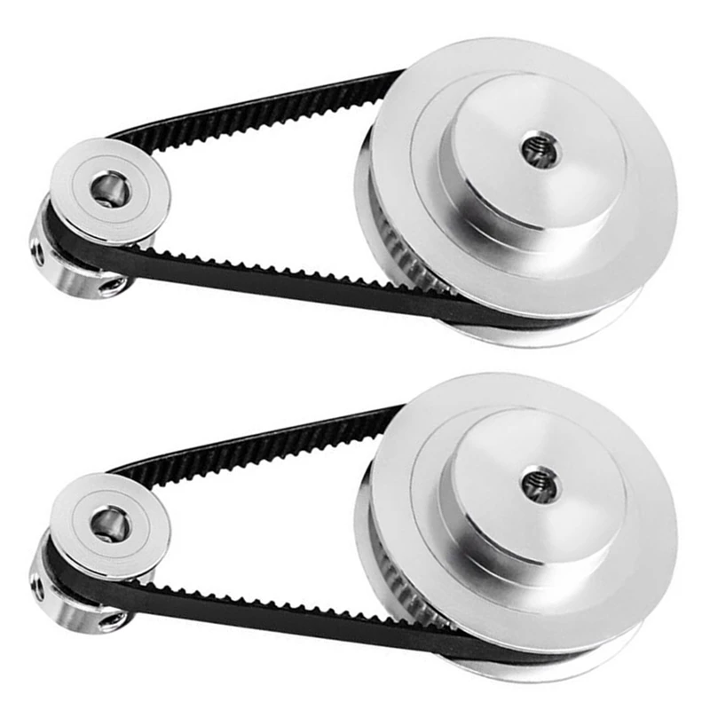 

2X GT2 Timing Pulley Belt 20Teeth 60Teeth 5Mm Reduction 1:3 Belt Width 6Mm For 3D Printer Accessories