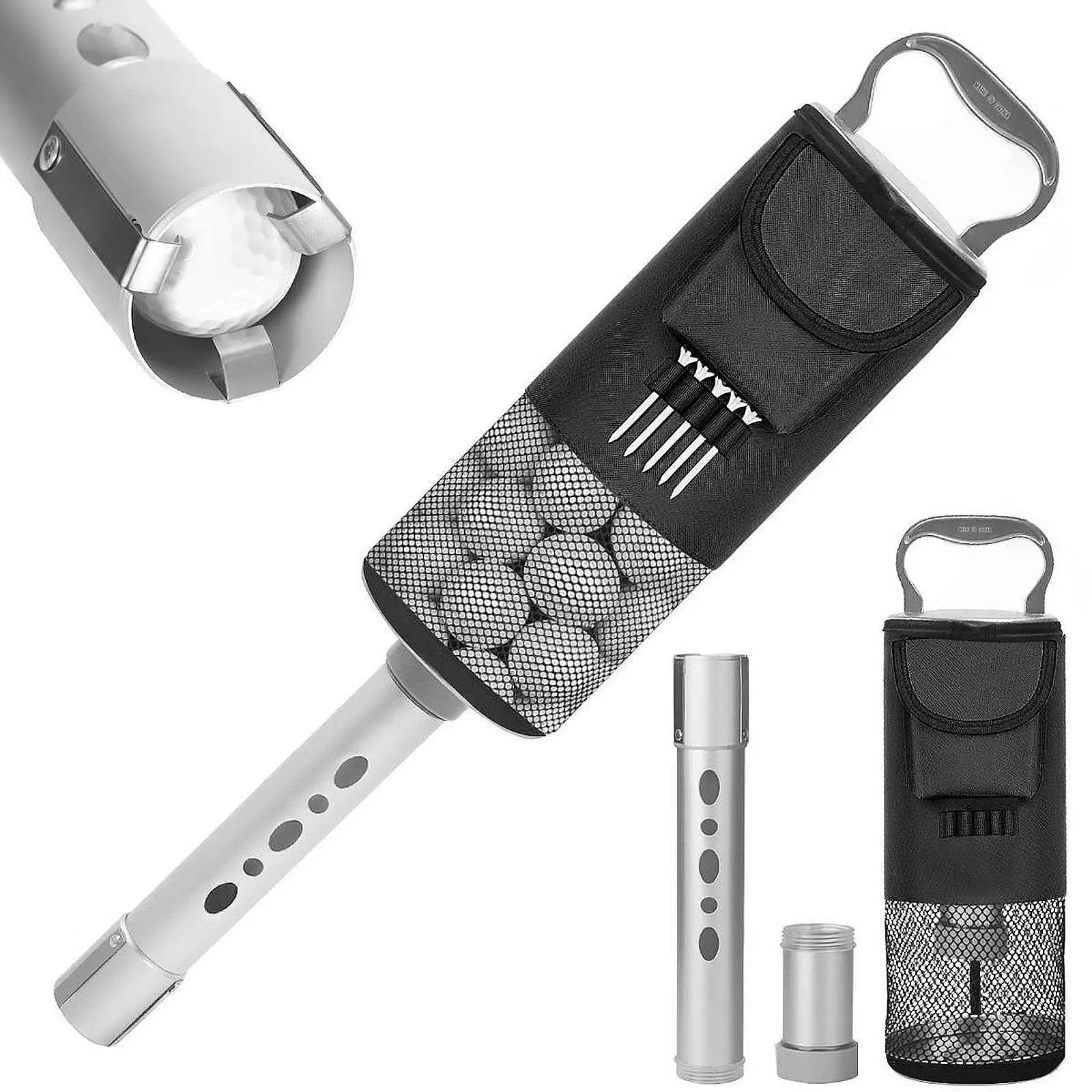 Сумка для захвата мяча гольфа Съемная легкая трубка извлечения