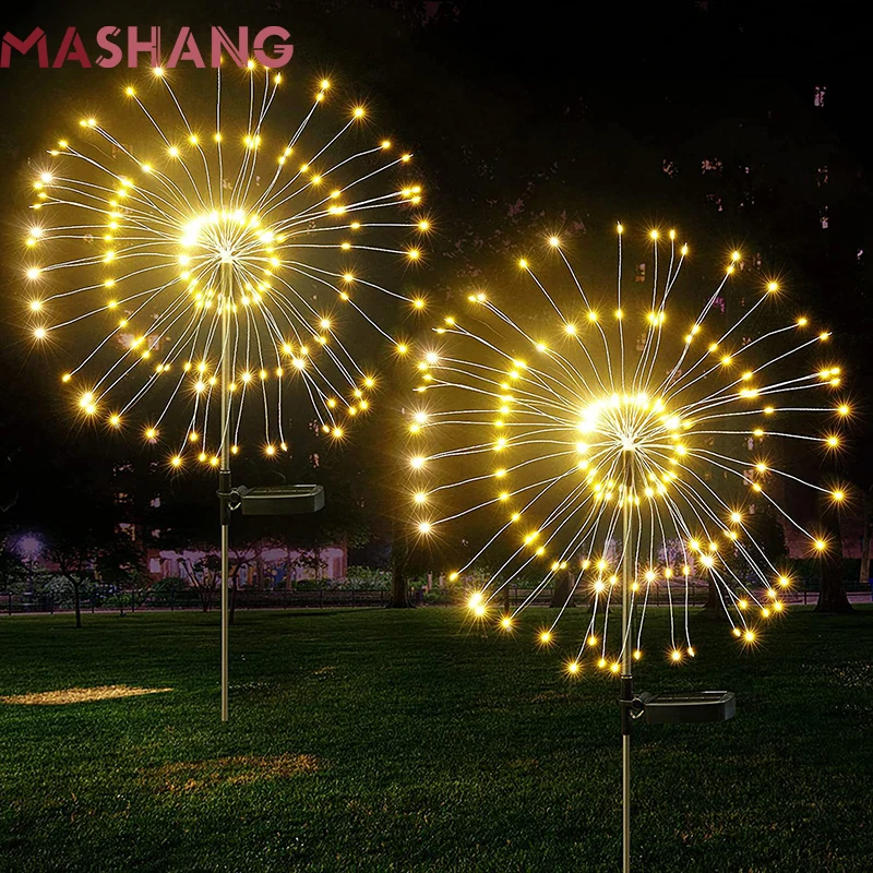

Solar Outdoor Fireworks Dandelion Light 90/120/150 Leds DIY String Garden Lights for Pathway Lawn Landscape Solar Lamp Lighting