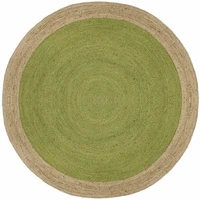 green jute rug round 100 natural jute style rug reversible braided modern look