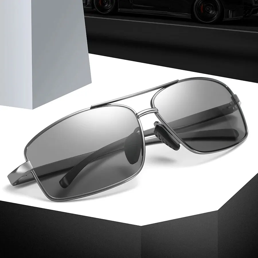 Солнцезащитные очки мужские поляризационные в оправе из алюминиево-магниевого