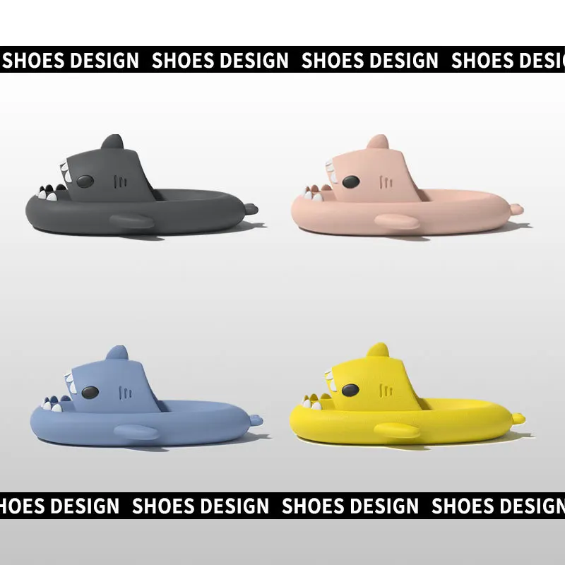 Женские/мужские летние пляжные сланцы нескользящая обувь в виде акулы