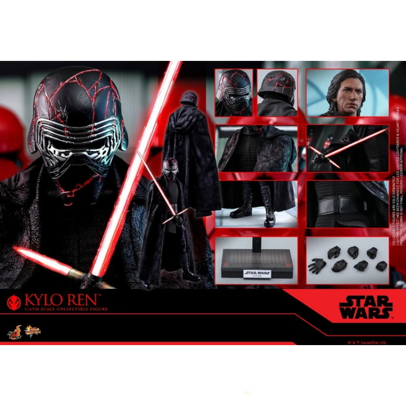 

In Stock HotToys MMS560 1/6 Star Wars 9 The Rise of Skywalker Kylo Ren 3.0 Anime Action Figure Toy Gift Model Collection Hobbies