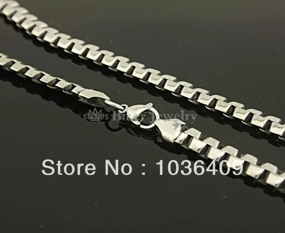 Мужская цепь в виде змеи из нержавеющей стали 316L 22 дюйма байкерское ожерелье