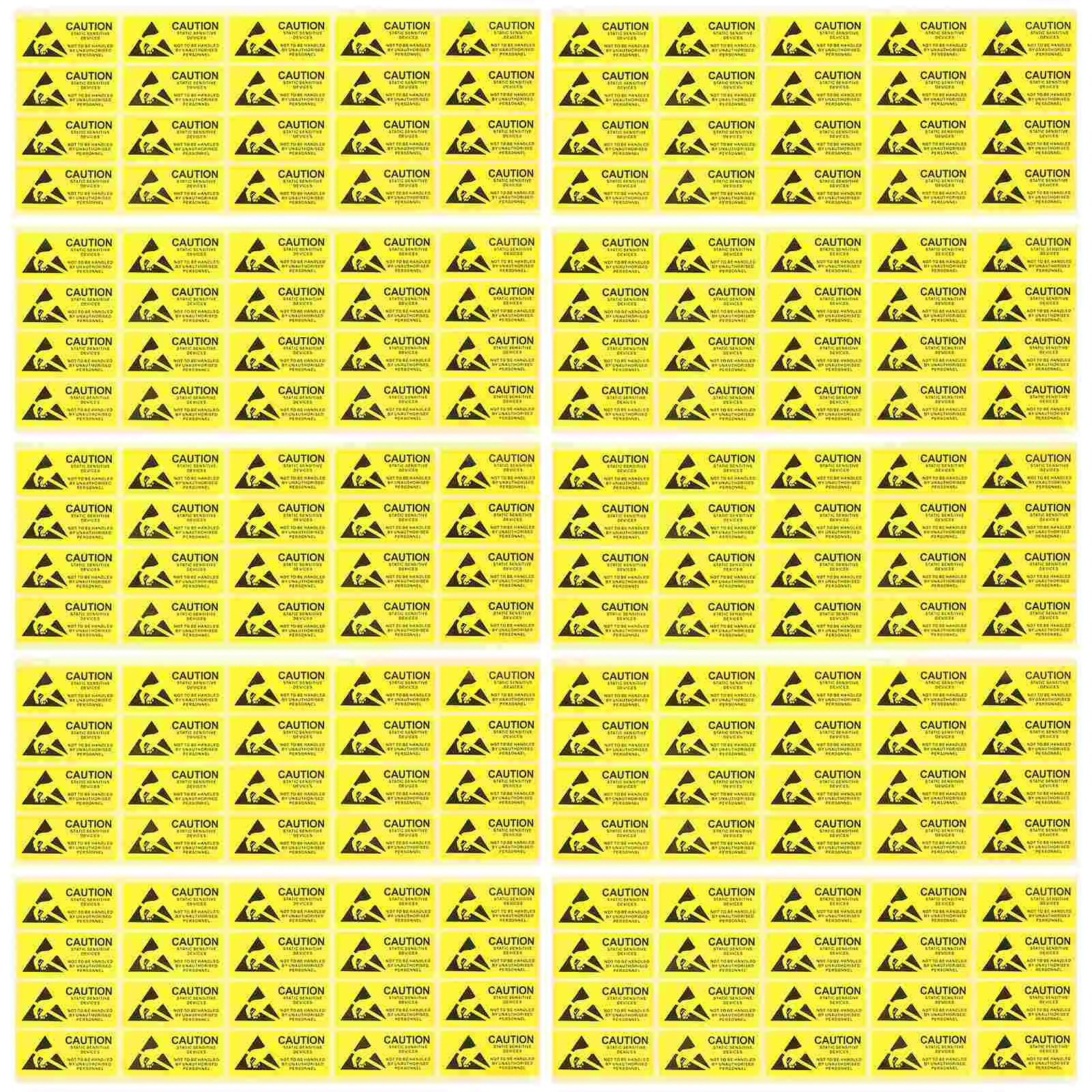 

450pcs Peel and Static Label Static Warning Stickers Adhesive Warning Sign Shop Decals for Electrostatic Devices ( Yellow )