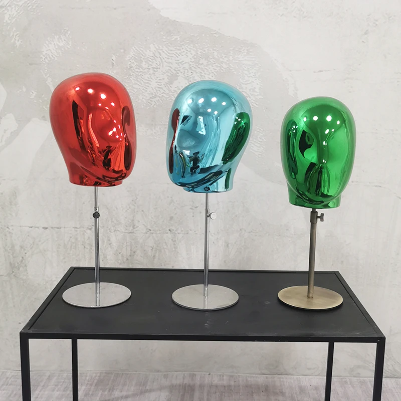 Electroplated Color Mannequin Head Display for Wigs and Hats Display Stand Glasses Support