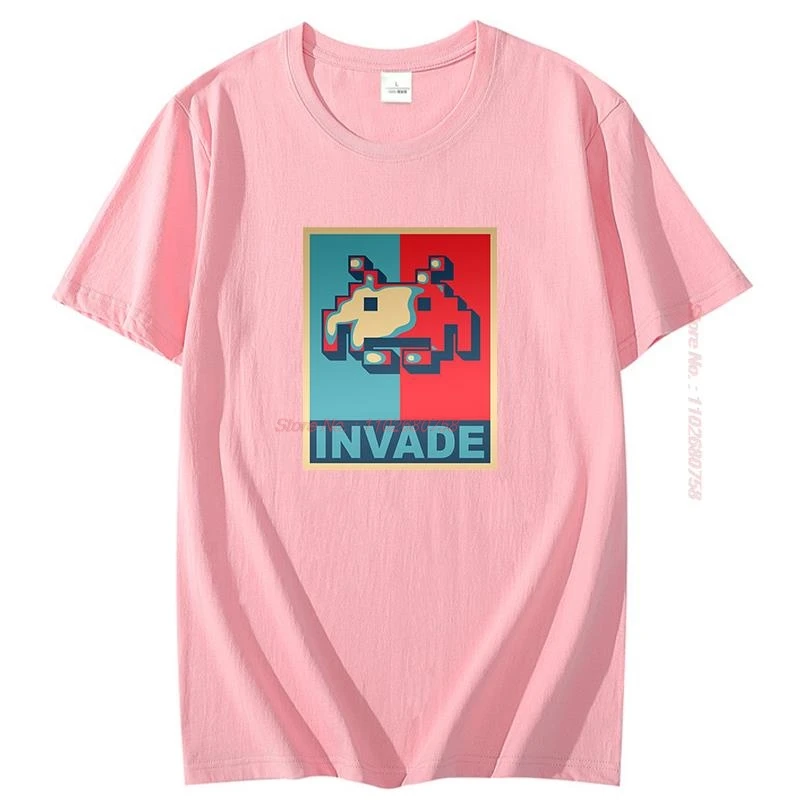 Хлопковая футболка Pixel Alien космические заброды аркадные шутеры игровые