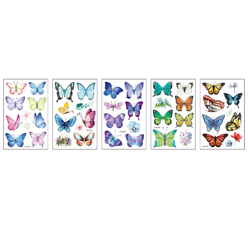 

10 Sheets of Stickers Waterproof Pattern DIY Body Decals Stickers for Girls