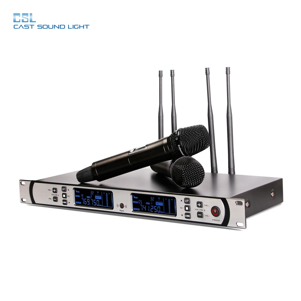 

2CH Настоящее разнообразие UHF Беспроводной Микро профессиональный