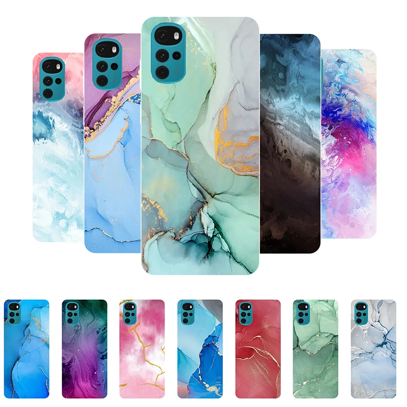 

for Fundas Motorola G22 Case Soft Silicone Marble Back Cover Phone Cases for Motorola Moto G22 Case MotoG22 G 22 Capa Coque