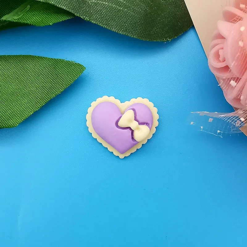 10 шт. кавайные Мультяшные любовные сердца из смолы для самостоятельной сборки