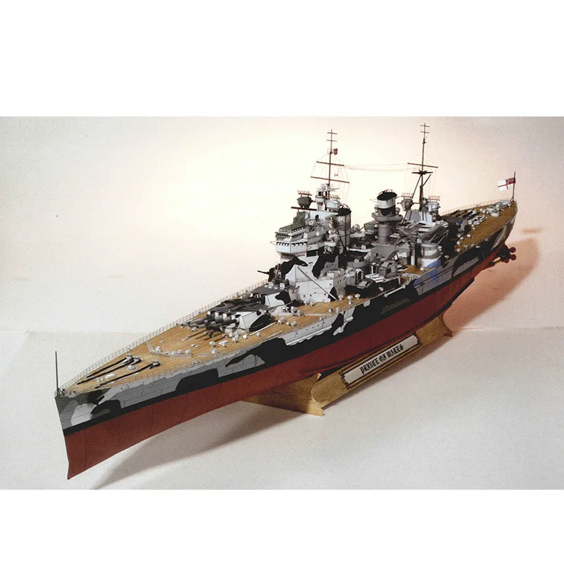 

83CM UK Wales Prince Battleship Warship DIY 3D Paper Card Model Building Sets Construction Toys Boat Ship Military Model kid toy