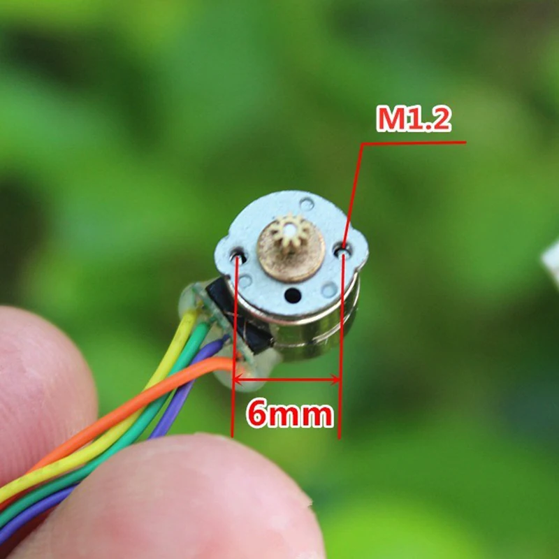 1 пара мини-крошечных шаговых двигателей 8 мм 2-фазный 4-проводной шаговый