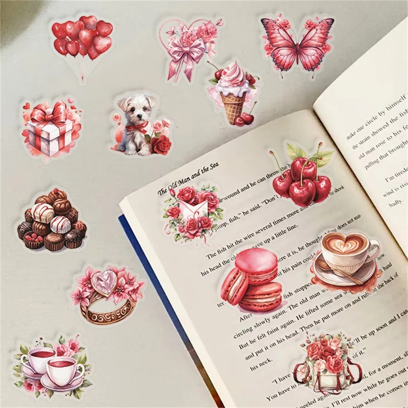 50 шт. Kawaii Red Love наклейка для домашних животных эстетическое украшение канцелярские принадлежности для скрапбукинга DIY ручные бухгалтерские принадлежности для детей (art.: 3920cade1986c) - 3920cade1986c