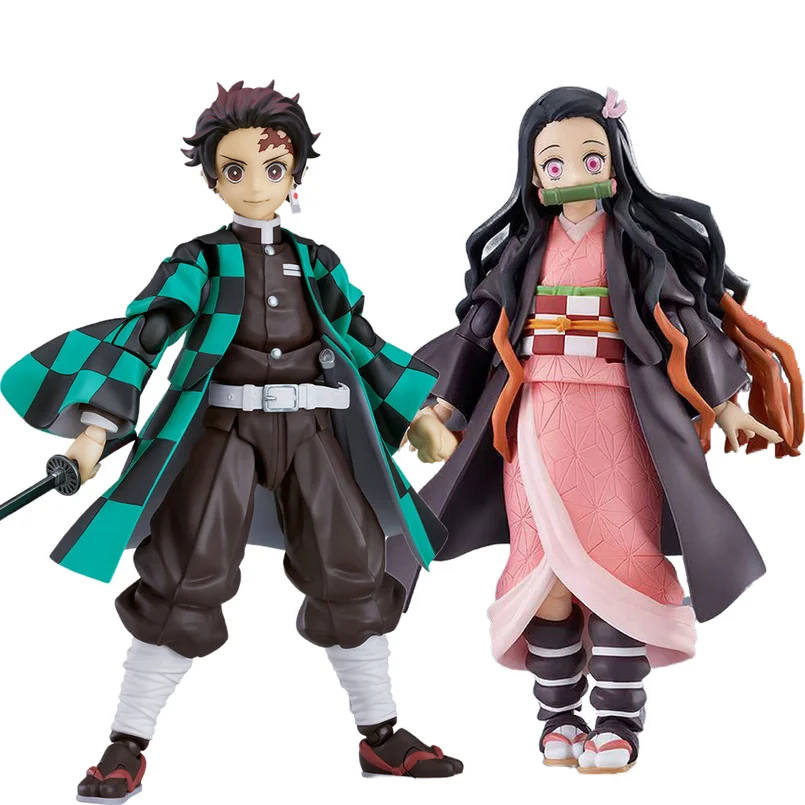 

14cm Demon Slayer Anime Figure Kamado Tanjirou Kamado Nezuko Movable Action Figure Collection Model Toys for Friend Gifts