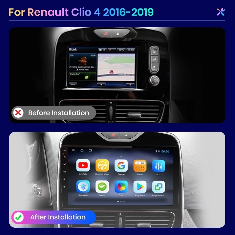 Автомагнитола AWESAFE PX9 для Renault Clio 4 2016-2019 2 din Android |