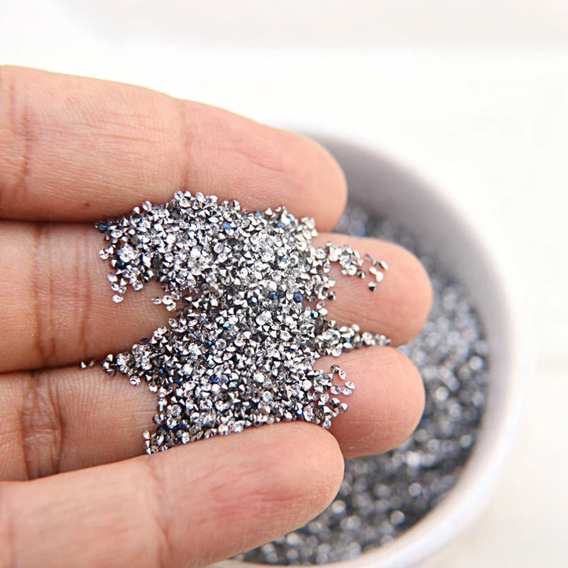 

1.2mm 1440pcs Mini Zircon Glass Rhinestone Glitter Micro Strass Diamond Tiny Crystal Stone Nail Art Decoration , Crystal Clay,