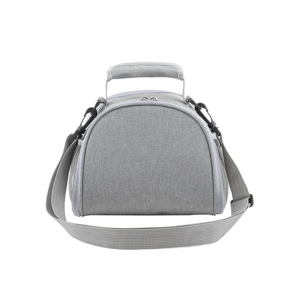 

Thermal Waterproof Fashion Storage Lunch Bag Adjustable Strap Wear Resistant Zipper School Portable Carry Oxford Cloth Shoulder