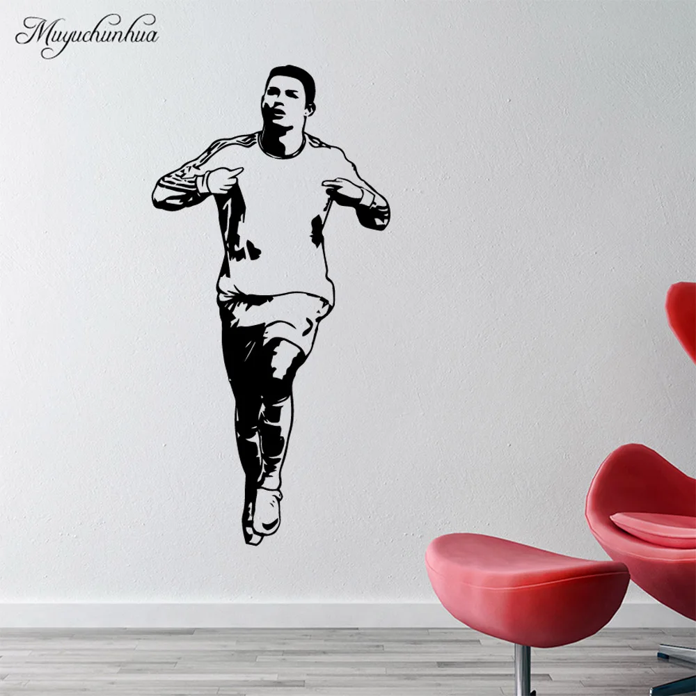 

Drop Shipping football player Home Decor Modern Acrylic Decoration For Baby's Rooms Decal Creative Stickers
