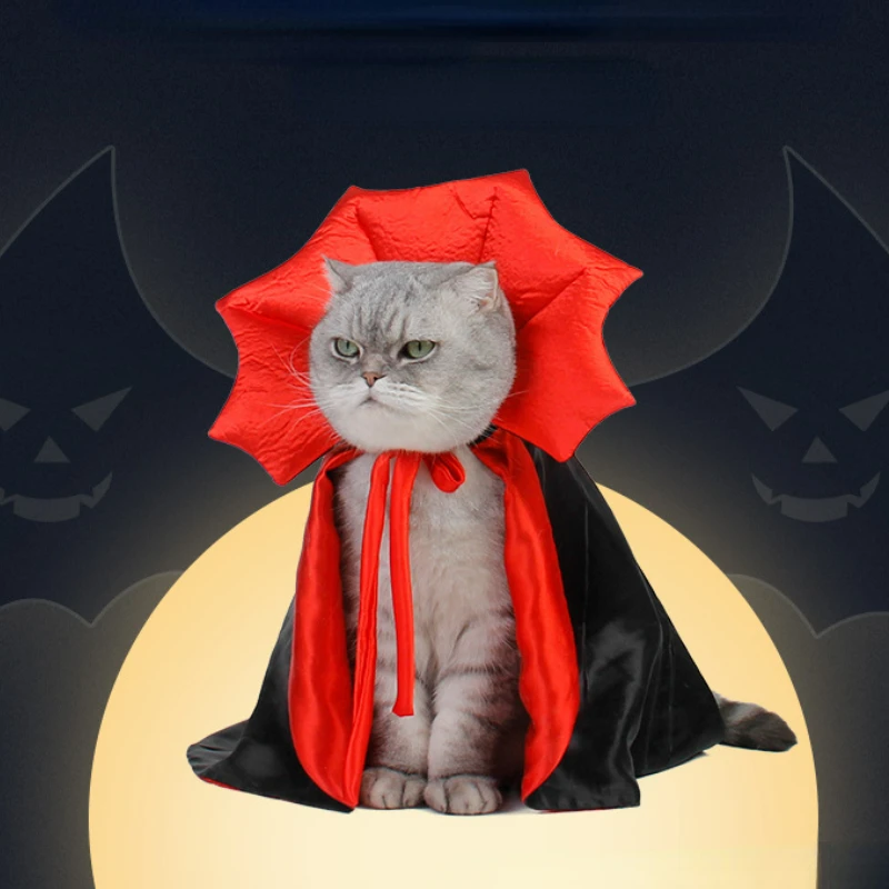 

Pet Cat Halloween Cloak Hat Festive Suit Dog Transform Dress Christmas Dress Up Pet Dog Clothes