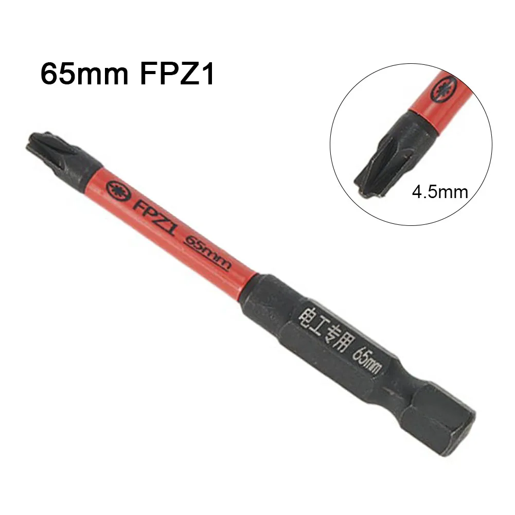 

3pcs FPZ1 FPZ2 FPZ3 65mm Magnetic Special Slotted Cross Screwdriver Bit Rust Proof Alloy Steel Bit For Electrician Tools