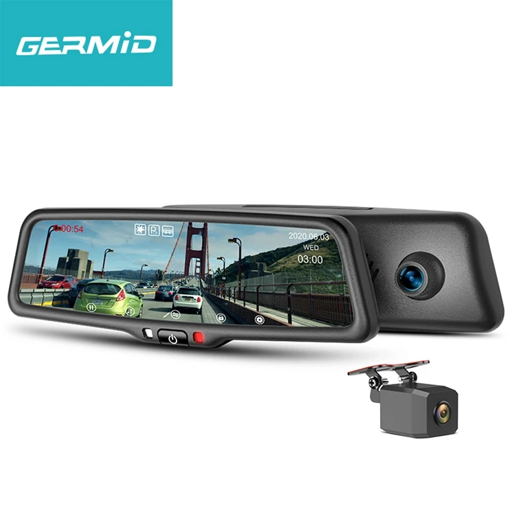 

Car Company Certified 10 Inch Rear View Mirror Dual Lens Car And Driver Dvr For Peu geot 3008 Dash Cam