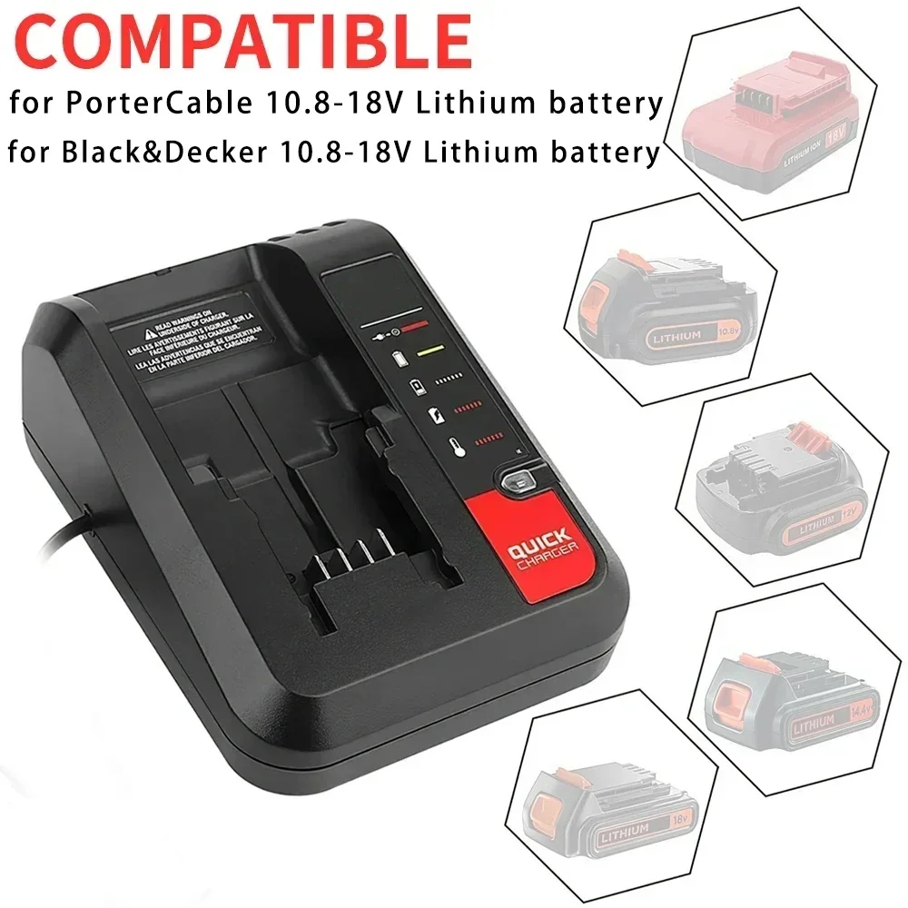 PCC692L Lithium Battery Charger For Black Decker Porter Cable for Stanley 10.8V-20V PCC690L FMC692L FMC690L FMC688 FMC686