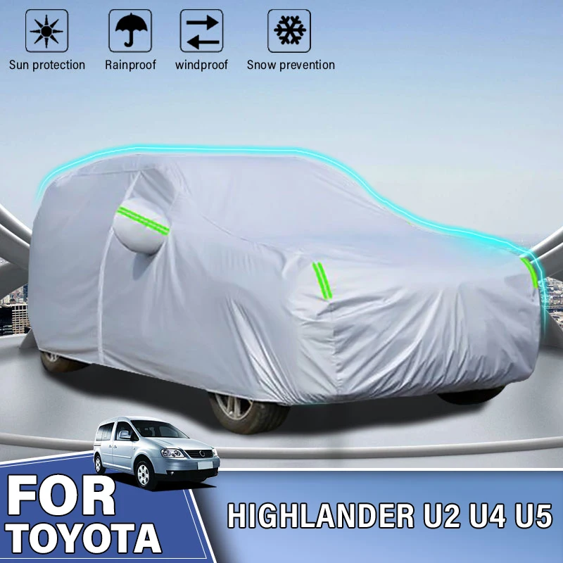 

Full Car Cover SUV Outdoor Protection Car Snow Sunshade Waterproof Dust FOR Toyota HIGHLANDER U2 U4 U5