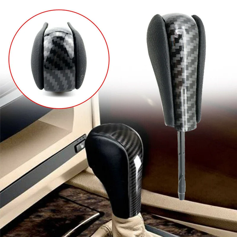 

Carbon Fiber Style Car Automatic Gear Shift Knob Shifter Car Interior Gear Shift Knob Shifter for BMW E46 E39 E36 E60 E61 E38