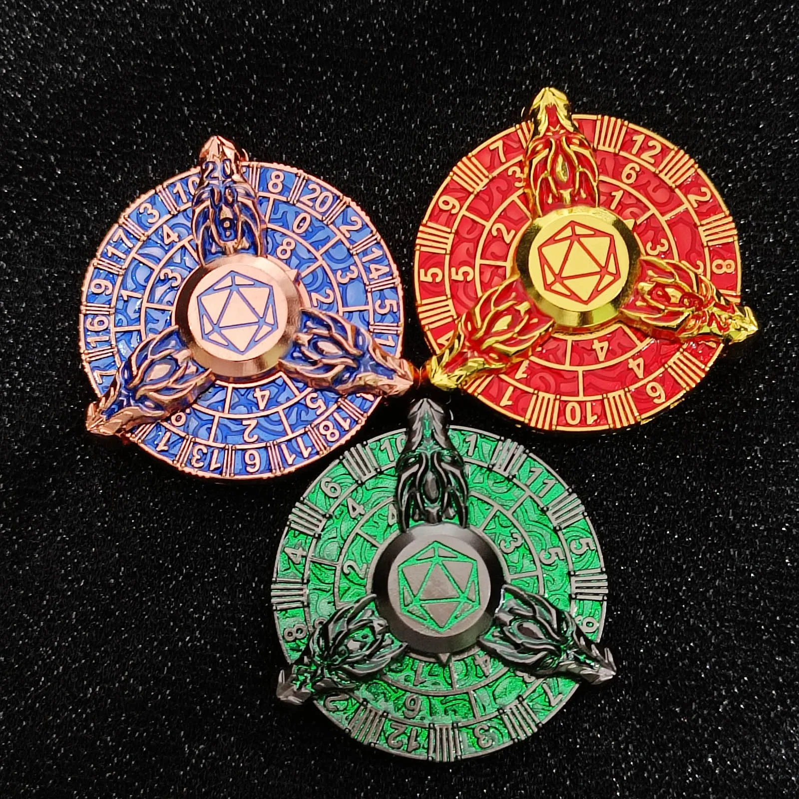 Металлические вращающиеся игральные кости для ролевых игр аксессуары D&ampD