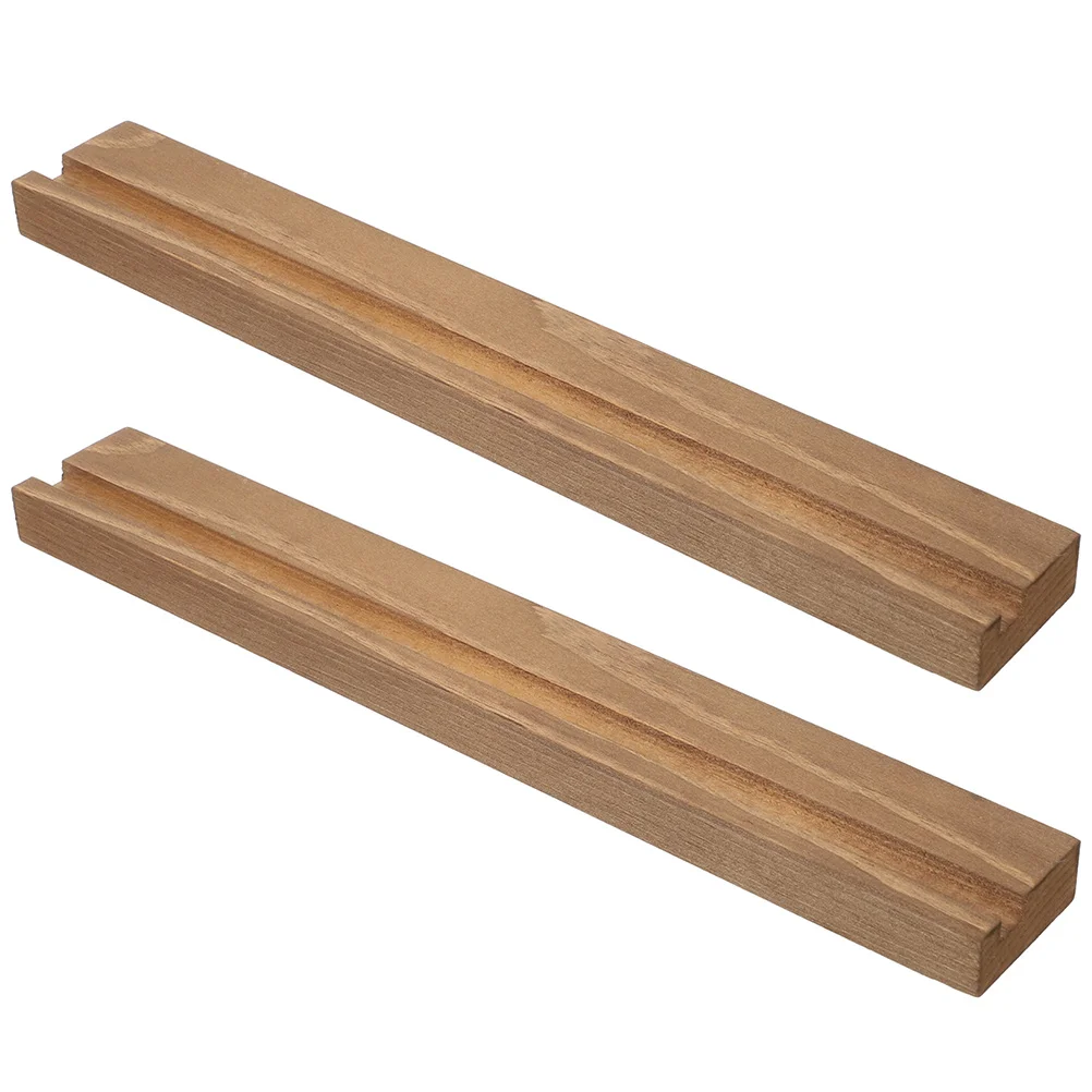 2 Pcs Vinyl Record Rack Wood Holder CD Display Pine Album Wooden Wooden Stand