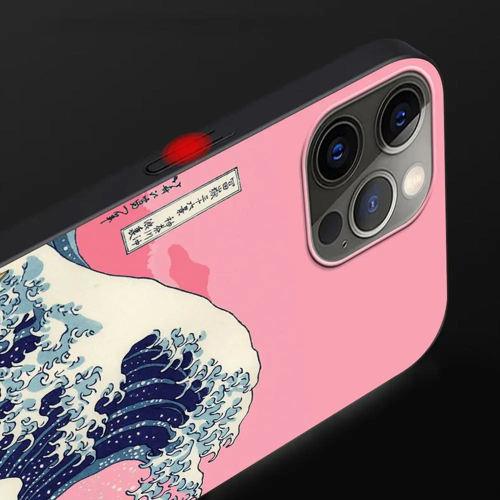 Японская волна Аниме Дракон для Apple iPhone 13 Pro Max 12 мини силиконовый чехол 7 8 Plus 6 6S + 5