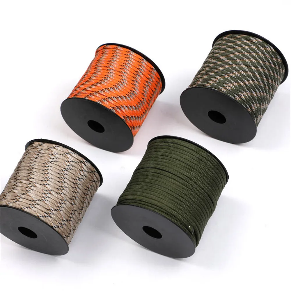 

1PC 50M 7-Core Paracord Rope 4mm Outdoor Polyester Parachute Cord Camping Survival Umbrella Tent Bundle Outdoor Tools