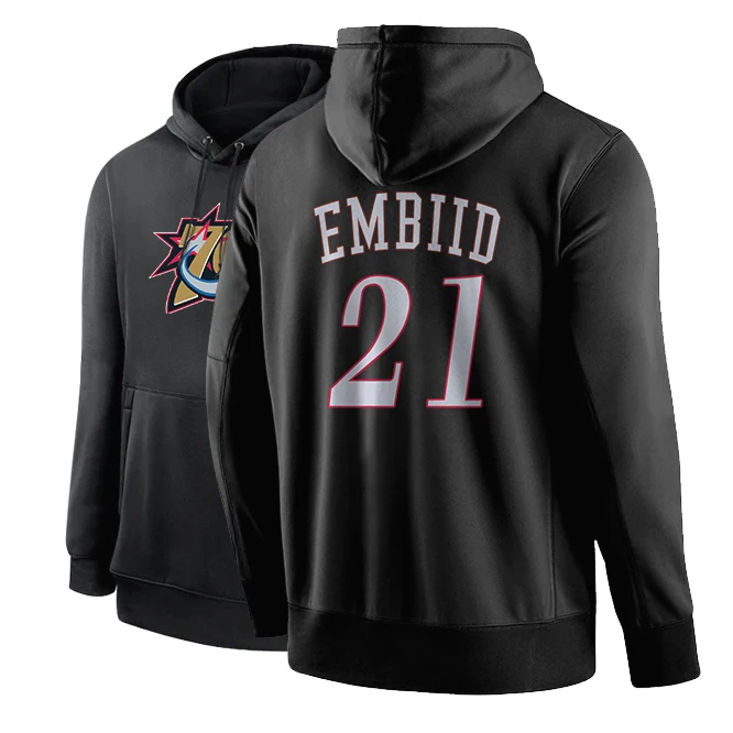 

2022 мужские американские баскетбольные Джерси одежда Филадельфия 76ers #21 EmbiidClothing Свитшот толстовки тренировочный костюм Backwoods