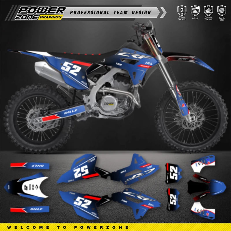 PowerZone полная графика фоновые наклейки комплект наклеек для HONDA 2022 2023 2024 CRF250RX 2021
