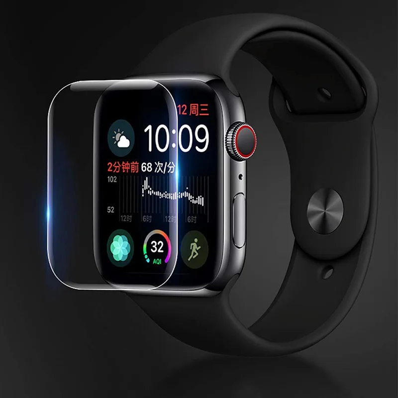 2PCS 9D Full Curved Soft Tempered Glass For Apple Watch 38 40 42 45 44mm Screen Protector For iWatch 8 7 4 5 6 Protective Film