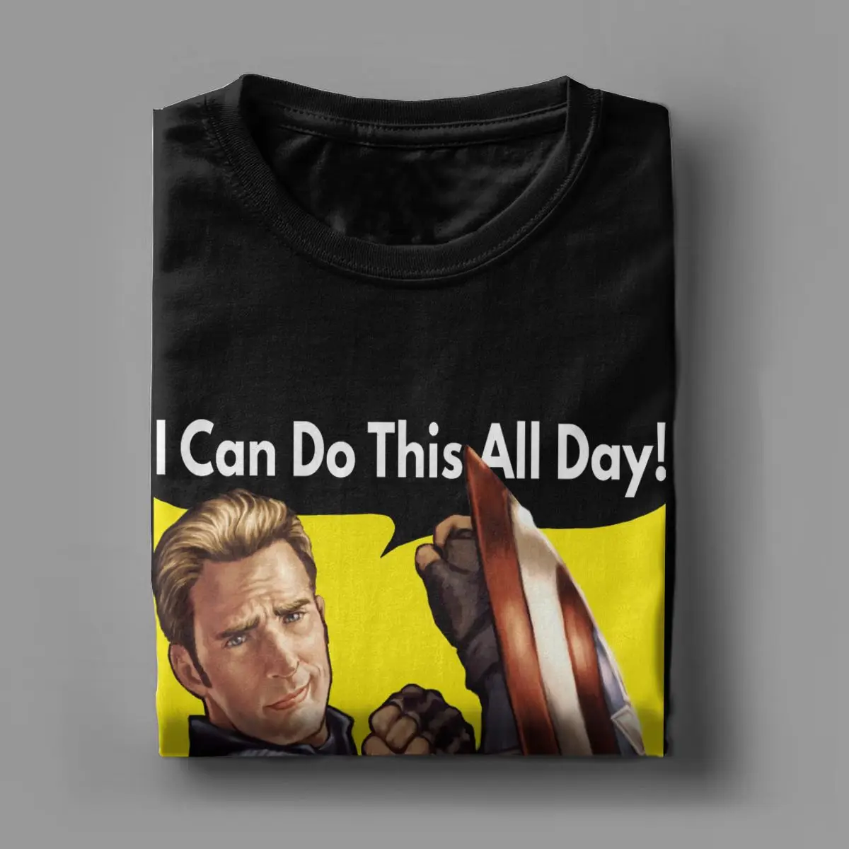 Футболка унисекс с коротким рукавом и принтом Капитан Америка |