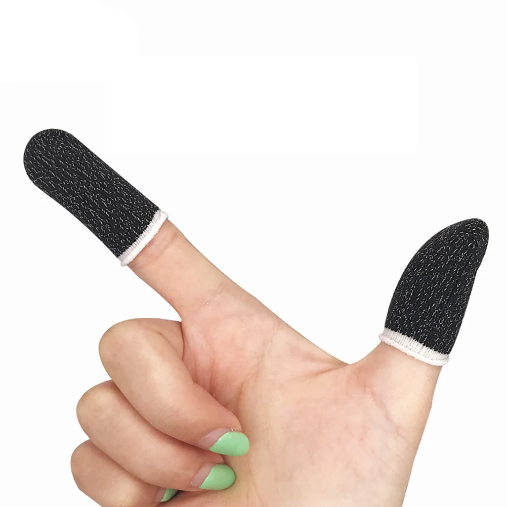 

10Pcs Practical Finger Sleeve Screen Touch Breathable Game Finger Cover Elastic Finger Cot Anti-Sweat Thumb Fingers Protector