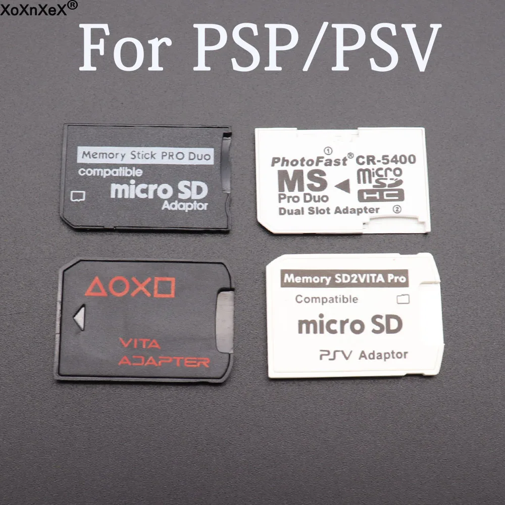 

1Pcs Geheugenkaart Adapter Micro Sd Tf Flash Card Memory Stick Ms Pro Duo Voor Psp Psv card Single / Dual 2 Slot Adapter