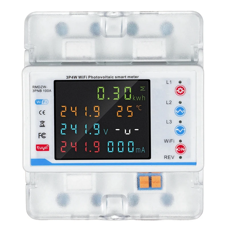 Умный автоматический выключатель AT35 Tuya с Wi-Fi протектор сигнала 3p 4 Вт измеритель