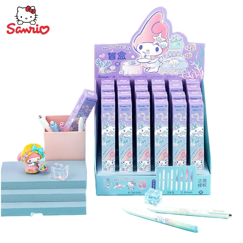 

Sanrio Anime Peripheral Kawaii Cartoon Cute Cinnamoroll Gel Pen Stationery Blind Box Creative Surprise Gift Box Gift Wholesale