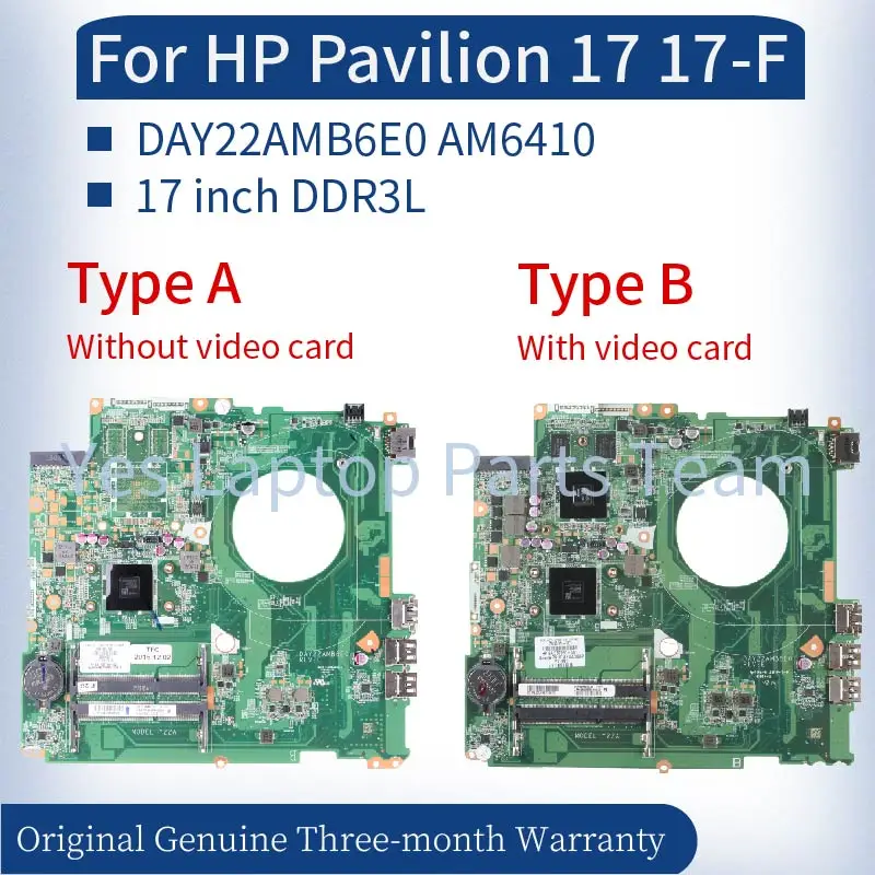 Материнская плата DAY22AMB6E0 для ноутбука HP Pavilion 17Z-F000 17-F 762527-501 762528-501 762531-001 762526-501 DDR3 Материнская плата для ноутбука Материнская плата DAY22AMB6E0 для ноутбука HP Pavilion 17Z-F000 17-F 762527-501 762528-501 762531-001 762526-501 DDR3 Материнская плата для ноутбука