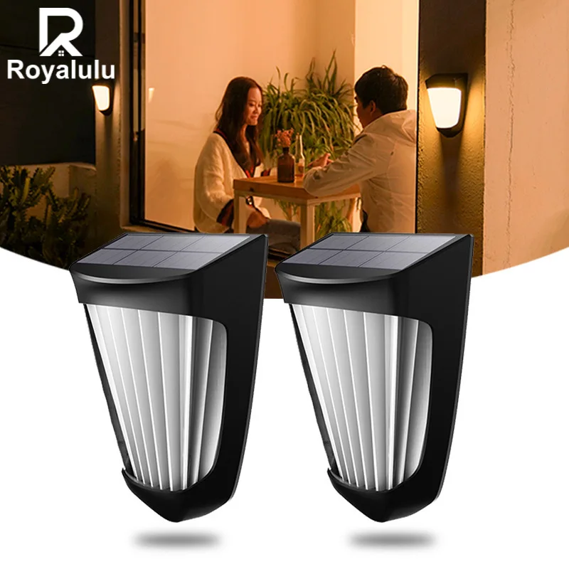 

LED Solar Wall Lights Outdoor Waterproof Garden Yard Decoration Deck Path Porch Fence Lamp