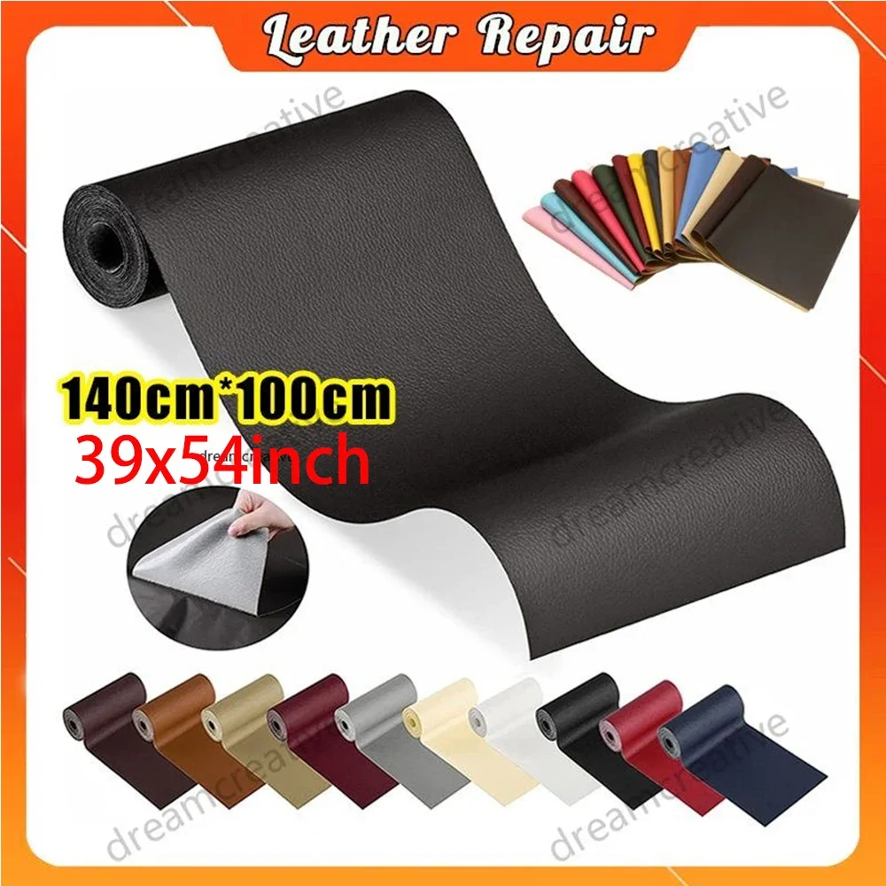 

140*100cm Leather Repair Patch Self-Adhesive Stick on Sofa Clothing Repairing Leather PU Car Seat Interior Sofa Repairs